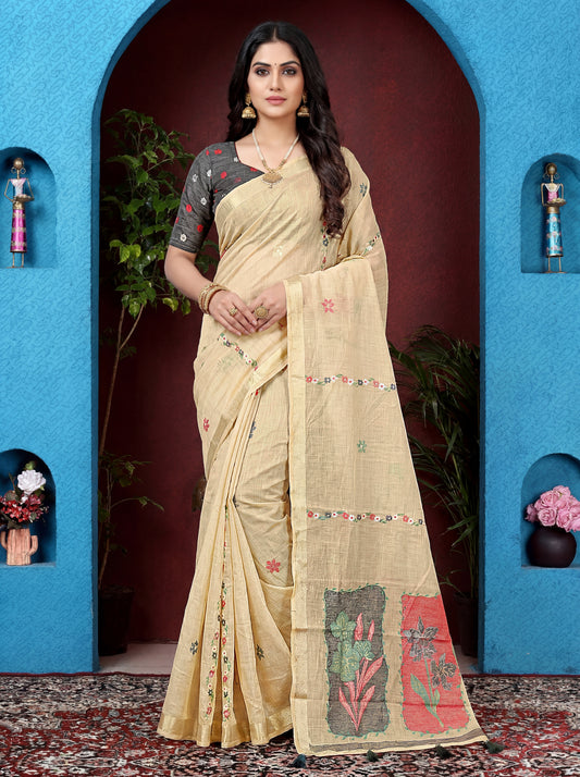 Summer Garden Cotton Woven Saree