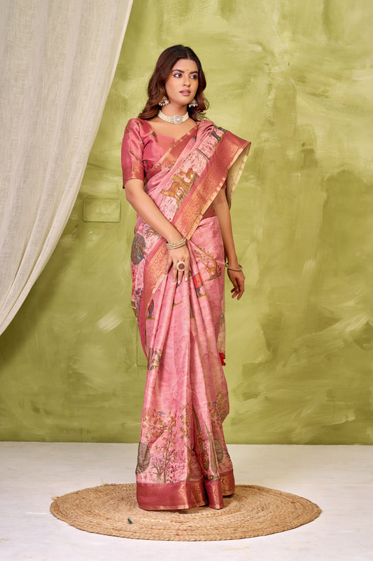 Mrig Vana Organic Texture Silk Saree