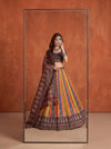 Multicolor Muslin Cotton Chaniya Choli with Mirror Work