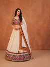 Muslin Cotton Chaniya Choli with Mirror Work