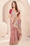 Mul Cotton Woven Saree with Botanical Floral Motif