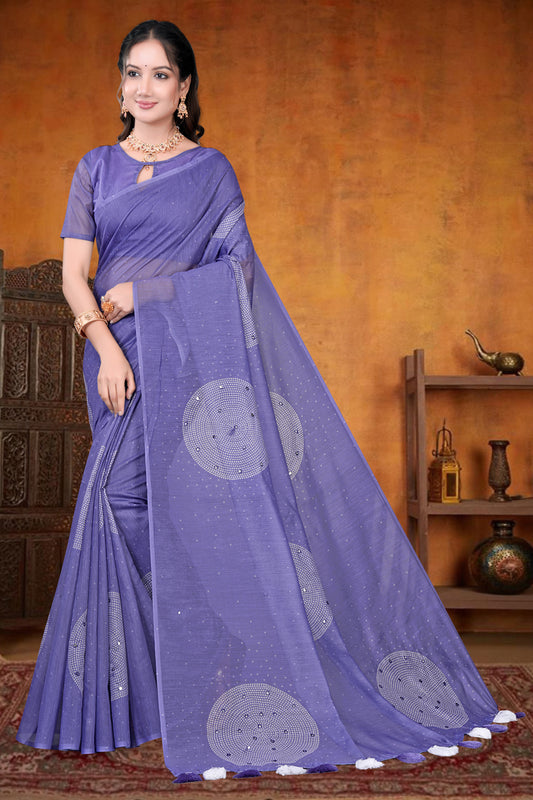 Bandhani Heritage Saree with Circular Mirror Work Motifs