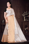 Gold & Silver Tissue Silk Saree with Rich Woven Pallu