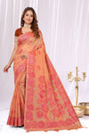 Mul Cotton Woven Saree with Floral Jacquard Motif