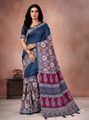 Artisan Crafted Ajrak Gajji Silk Saree
