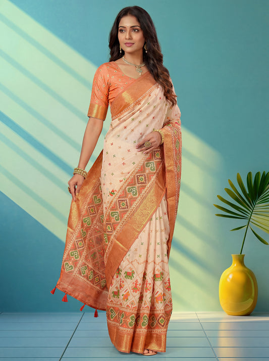 Heritage Tissue Silk Mosaic Patola