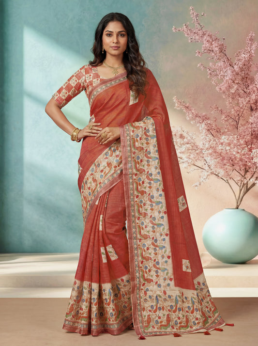 Classic Solids with Zari Weave and Heritage Garden Border