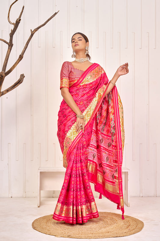 Prism Weave Patola Silk Saree