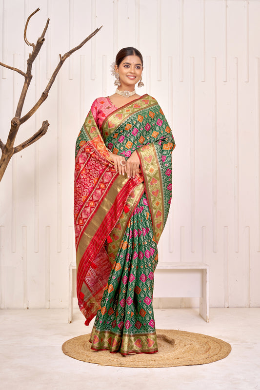 Geometric Luxe Patan Patola Silk Saree