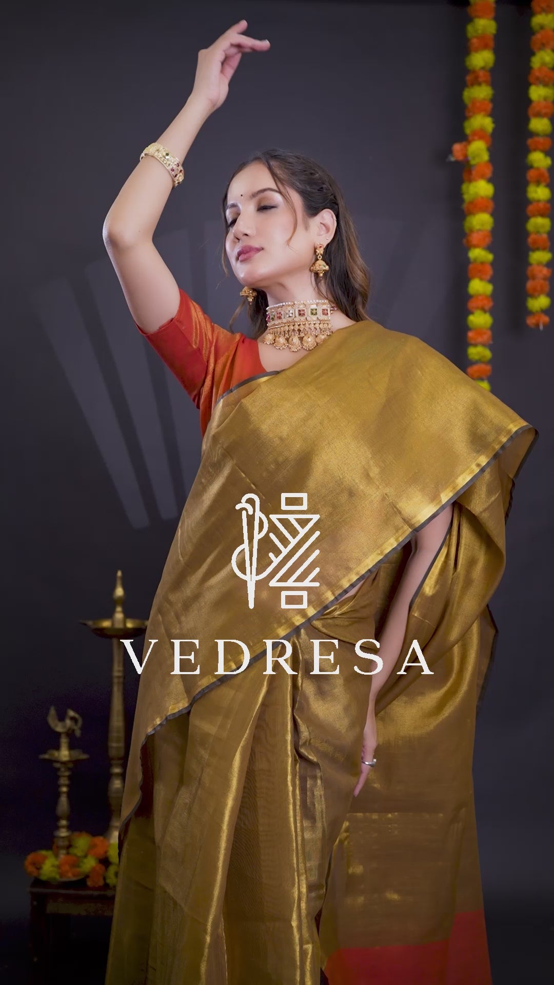 Tissue Silk Saree with Rich Woven Pallu