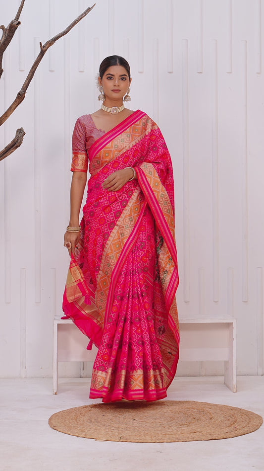 Prism Weave Patola Silk Saree