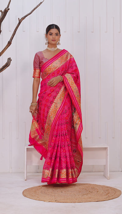 Prism Weave Patola Silk Saree