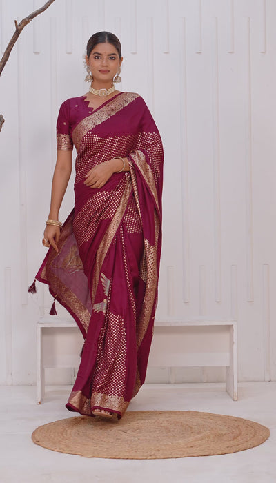 Royal Shade Muslin Saree