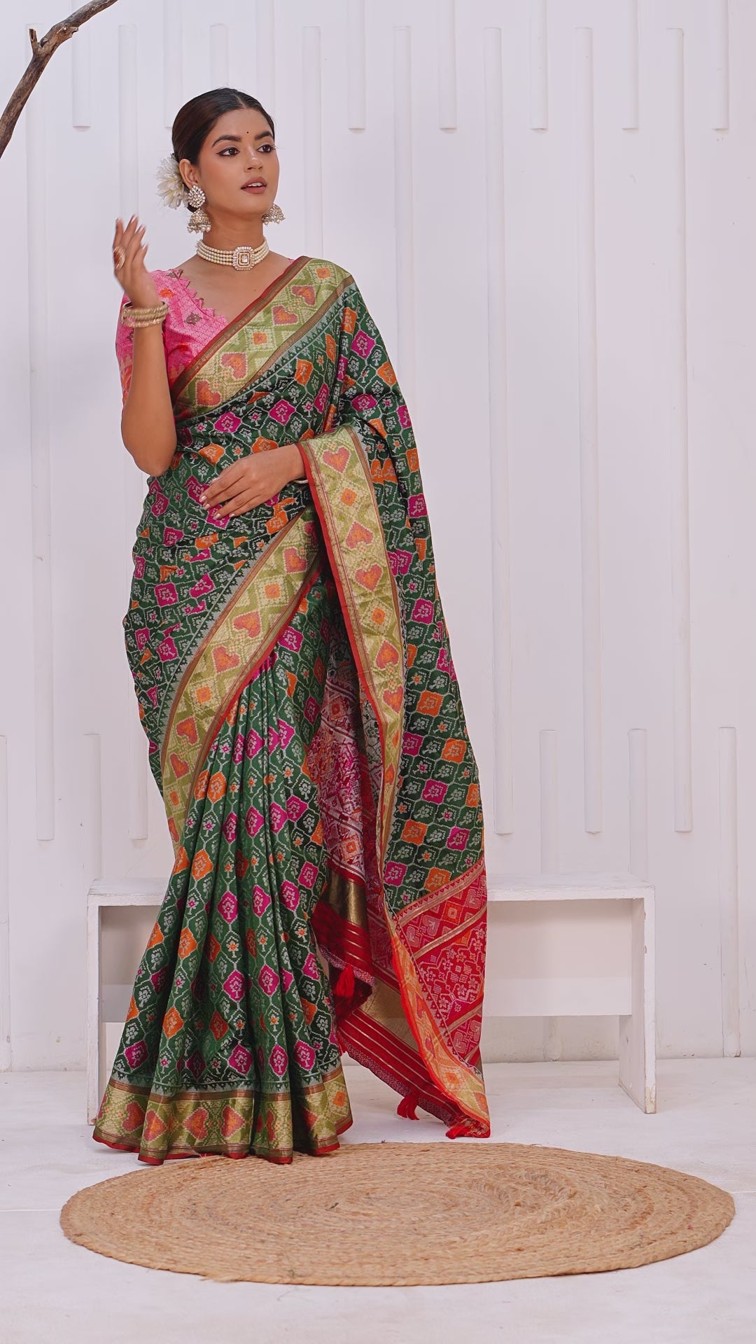Geometric Luxe Patan Patola Silk Saree