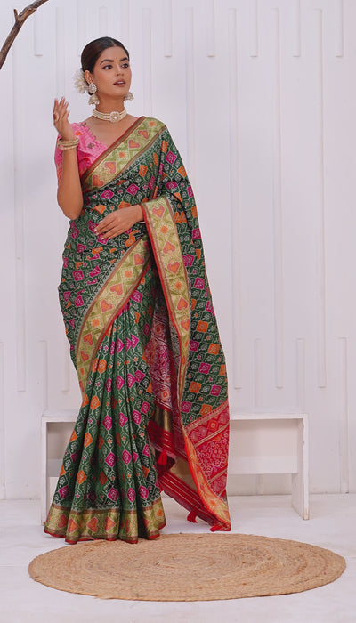 Geometric Luxe Patan Patola Silk Saree