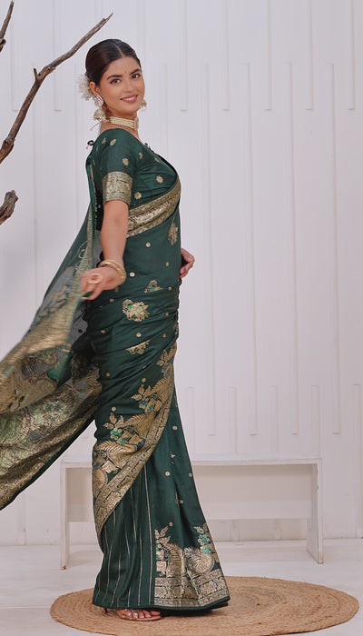 Heritage Bloom Muslin Saree