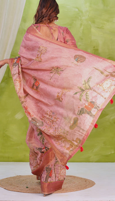 Mrig Vana Organic Texture Silk Saree