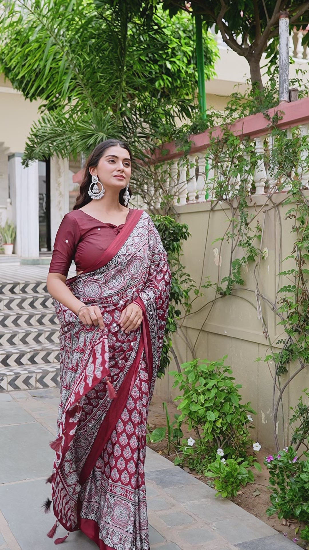 Vintage Ajrak Modal Silk Saree