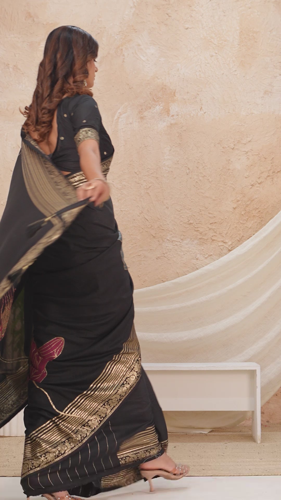 Ethereal Cloud Muslin Saree