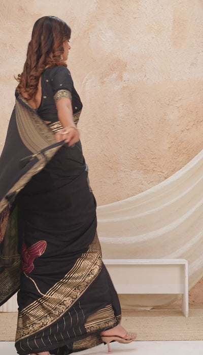 Ethereal Cloud Muslin Saree